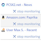 A Page Monitor popup showing 3 updated pages.