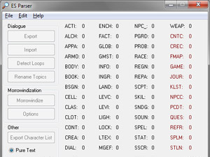 The ESX File Parser GUI